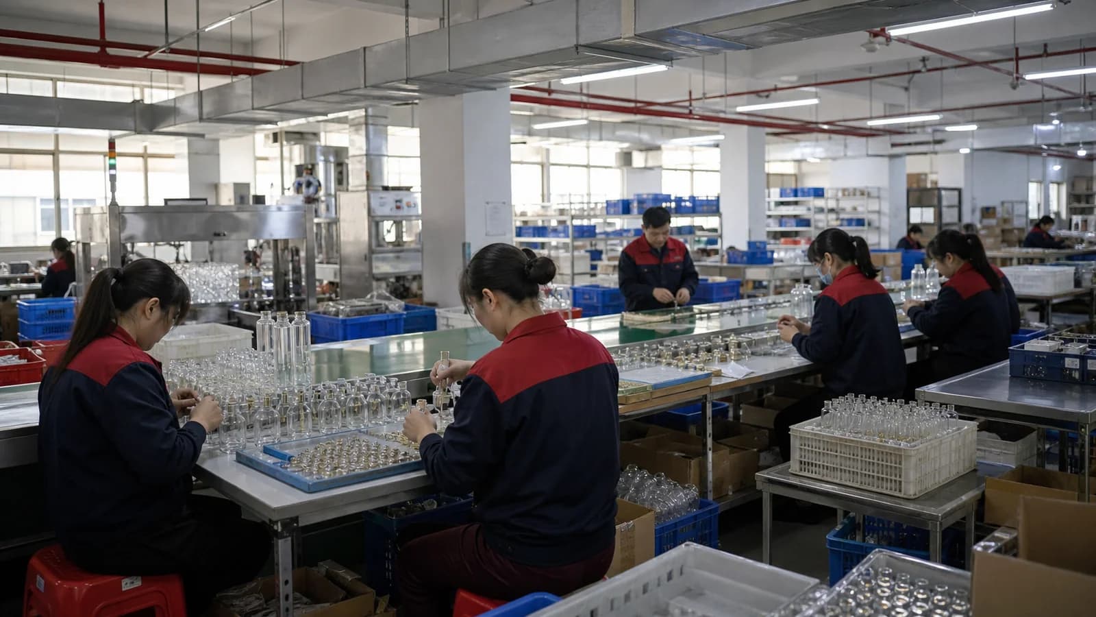 Perfume packaging assembly workshop